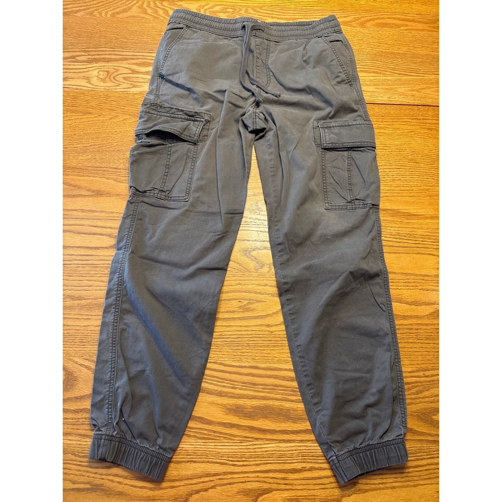 Sonoma Goods For Life Women Gray Cargo Jogger Pants Size S Elastic Waist Stretch